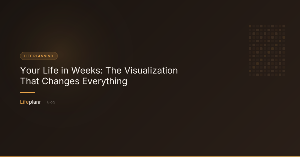 Your Life in Weeks: The Visualization That Changes Everything